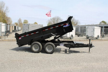 New 2026 Hawke Trailers 6X12 10K Dump w/ Spreader Gate Ramps and Tarp Dump Trailer