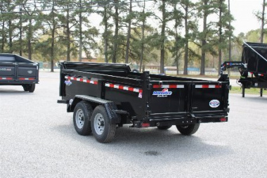 New 2026 Hawke Trailers 6X12 10K Dump w/ Spreader Gate Ramps and Tarp Dump Trailer