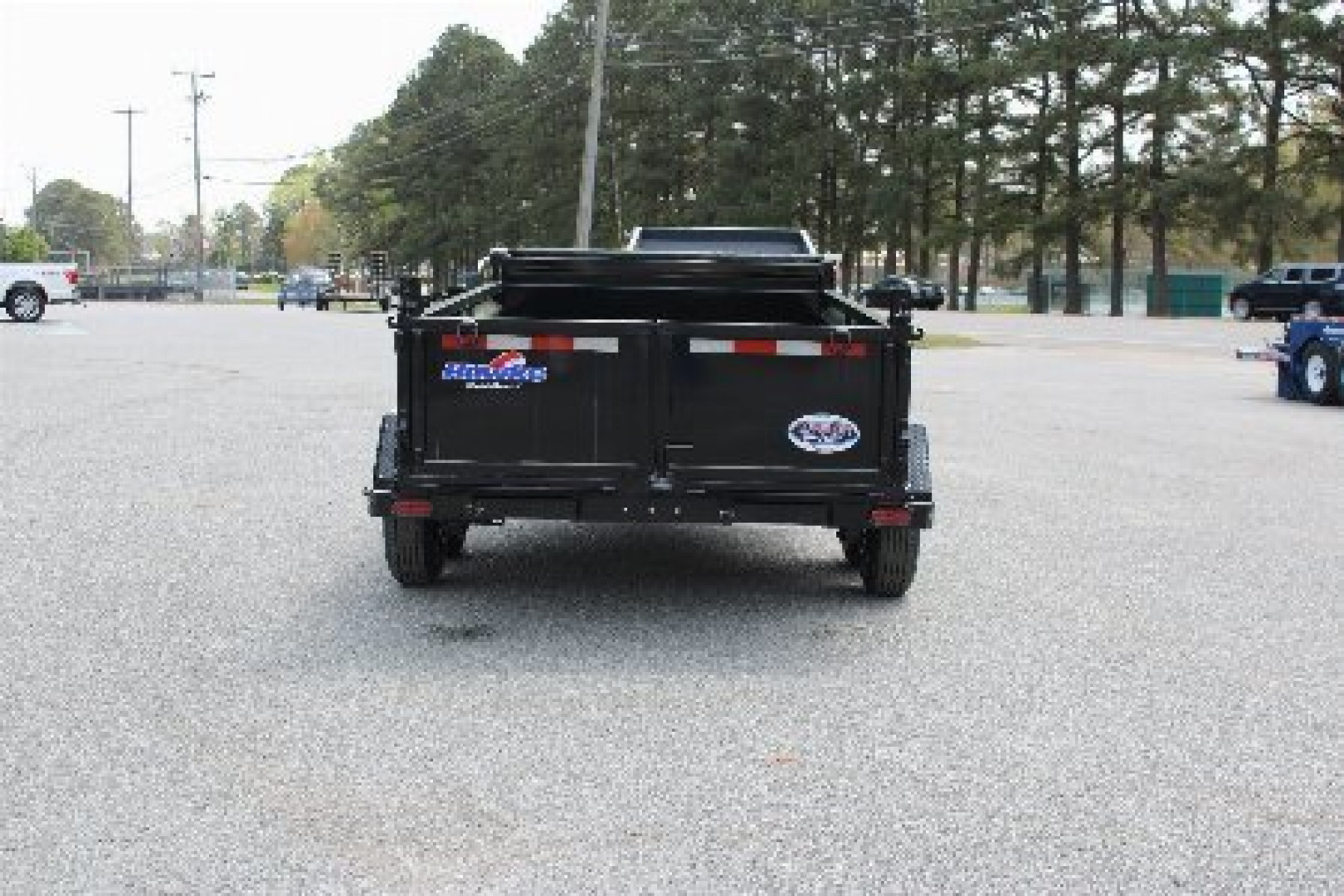 New 2026 Hawke Trailers 6X12 10K Dump w/ Spreader Gate Ramps and Tarp Dump Trailer