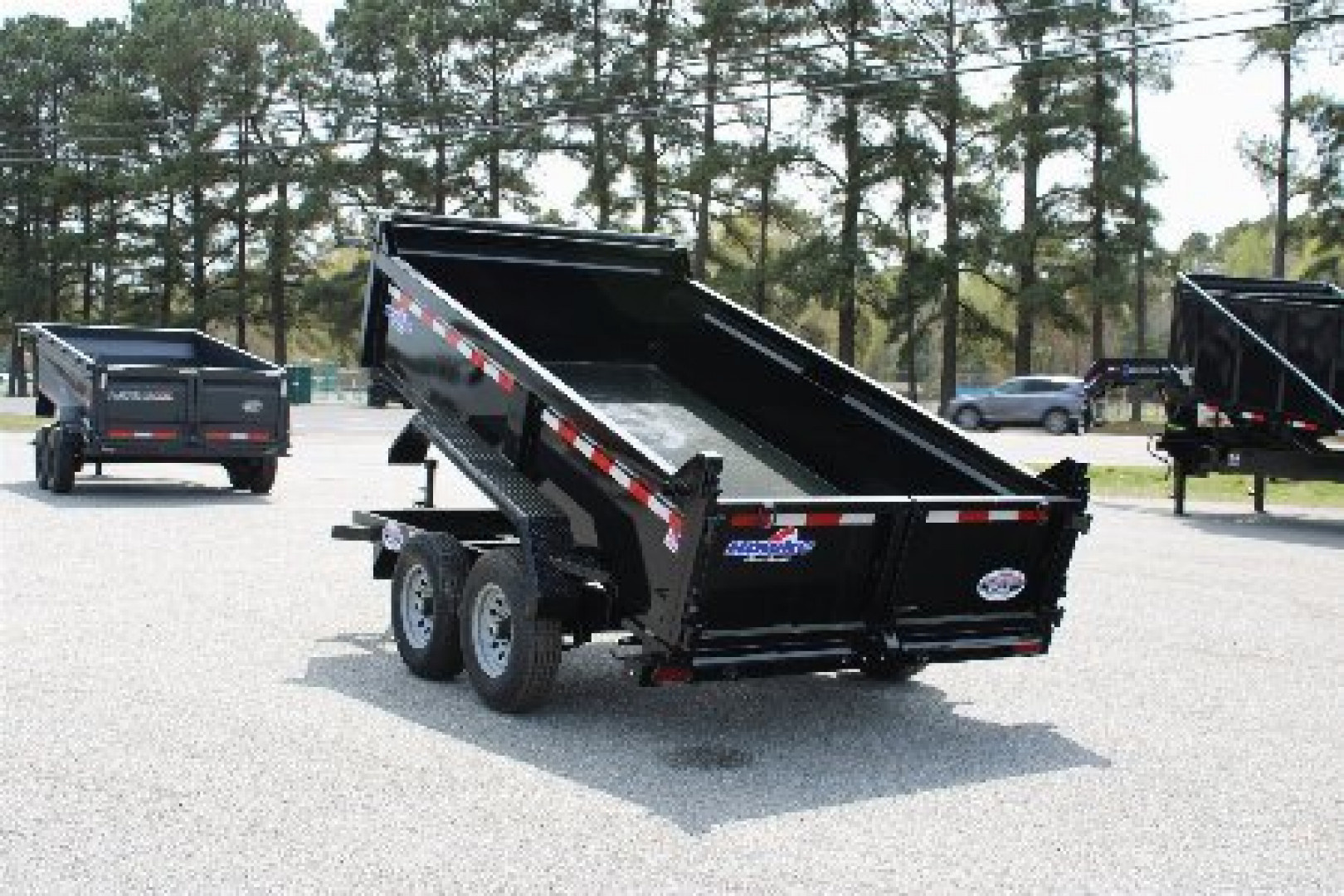 New 2026 Hawke Trailers 6X12 10K Dump w/ Spreader Gate Ramps and Tarp Dump Trailer