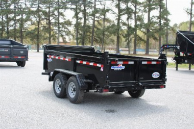 New 2026 Hawke Trailers 6X12 10K Dump w/ Spreader Gate Ramps and Tarp Dump Trailer