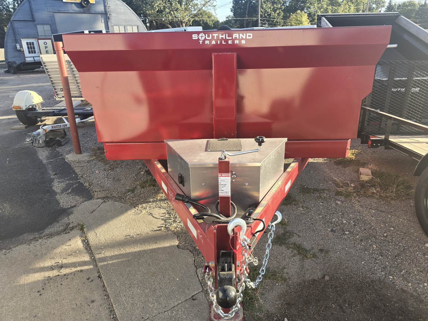 New 2026 Southland Trailers 7x14 14K GVWR Dump Trailer-RED Color