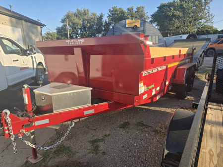 New 2026 Southland Trailers 7x14 14K GVWR Dump Trailer-RED Color