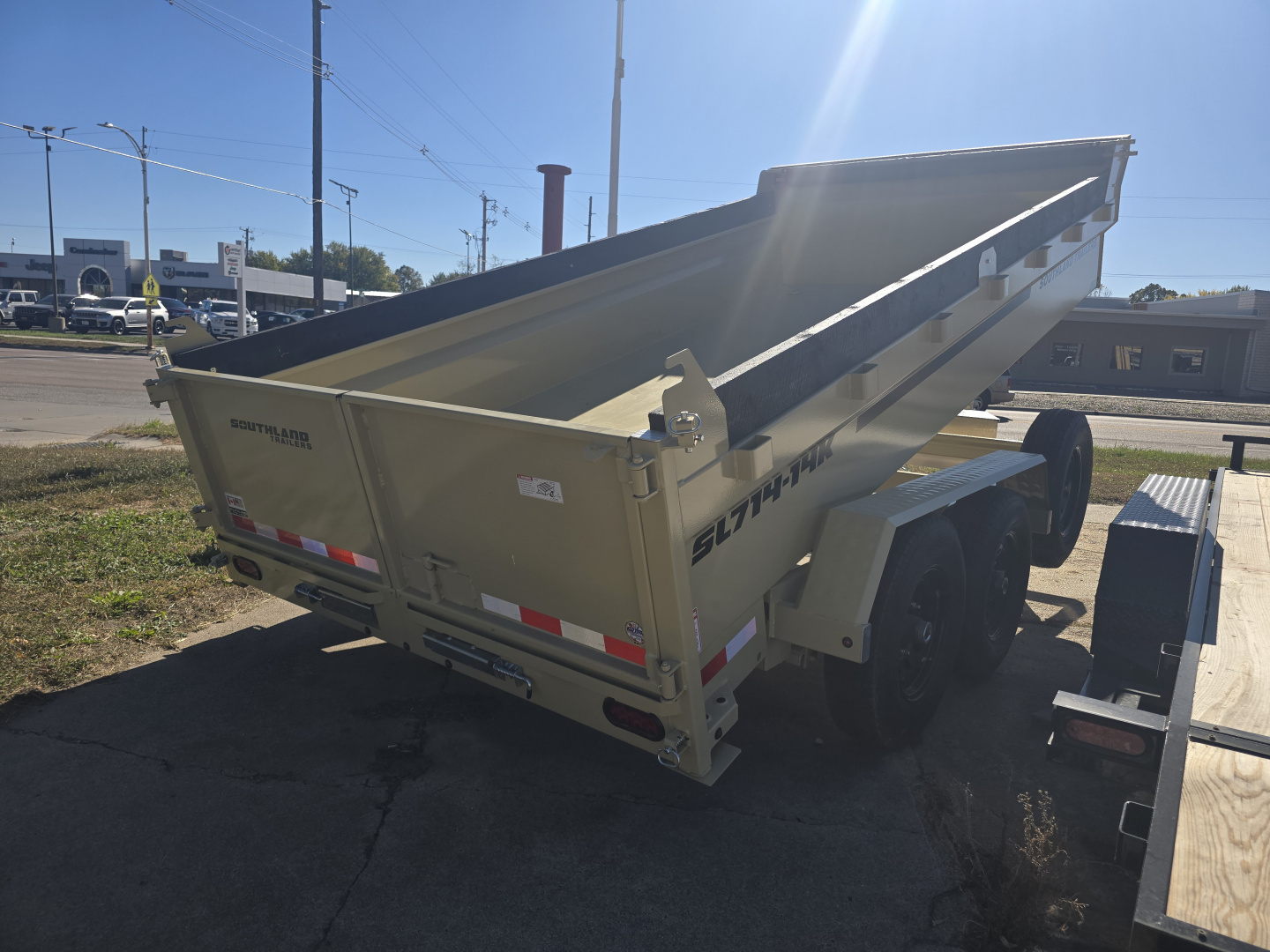New 2026 Southland Trailers 7x14 14K GVWR Dump Trailer-SANDSTONE Color