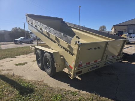 New 2026 Southland Trailers 7x14 14K GVWR Dump Trailer-SANDSTONE Color