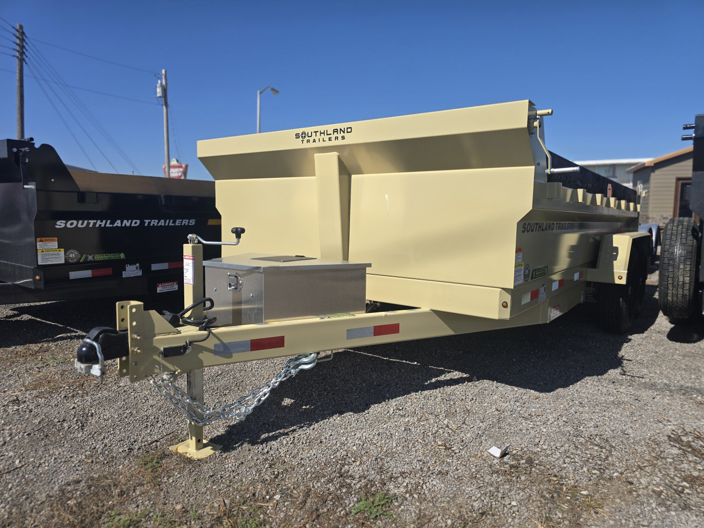 New 2026 Southland Trailers 7x14 14K GVWR Dump Trailer-SANDSTONE Color