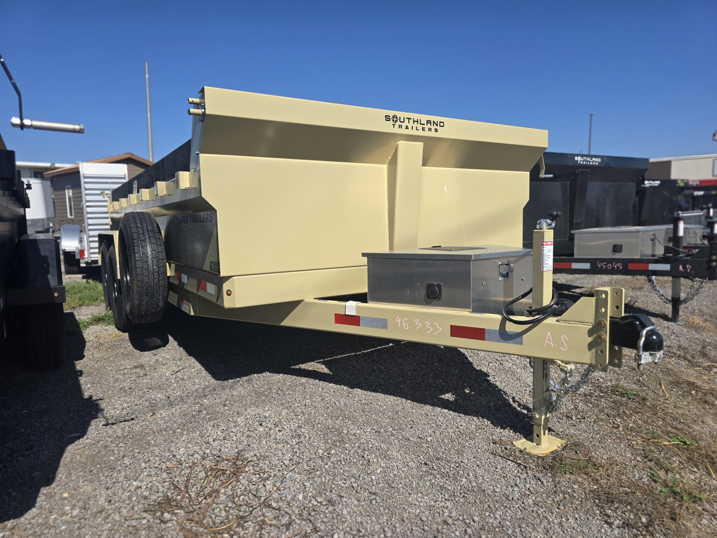 New 2026 Southland Trailers 7x14 14K GVWR Dump Trailer-SANDSTONE Color