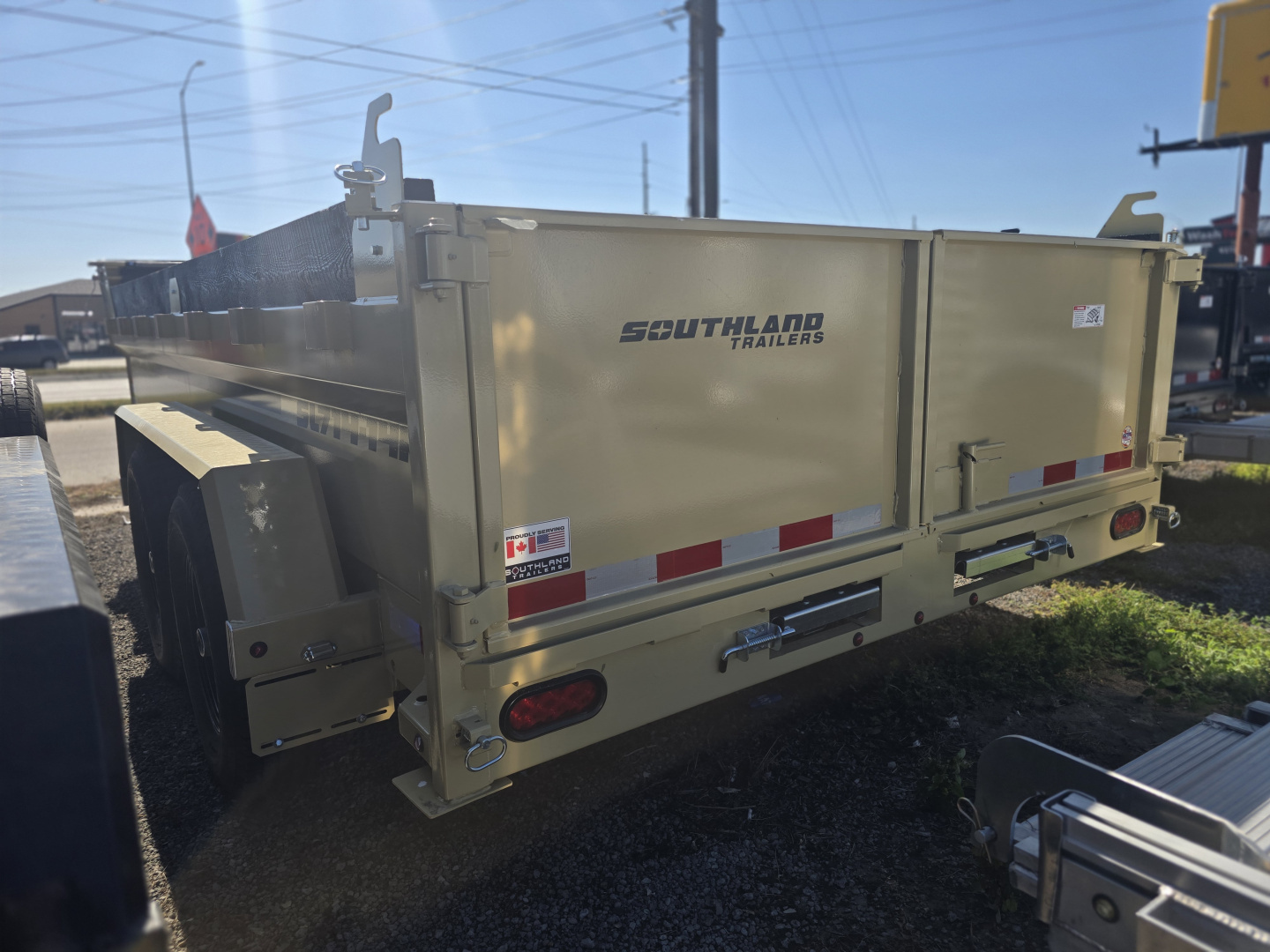 New 2026 Southland Trailers 7x14 14K GVWR Dump Trailer-SANDSTONE Color