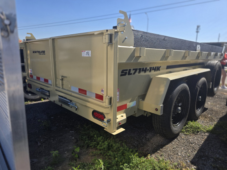 New 2026 Southland Trailers 7x14 14K GVWR Dump Trailer-SANDSTONE Color