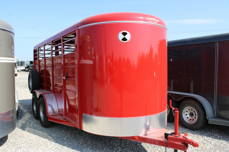 New 2025 Calico Trailers 16' STOCK TRAILER Stock / Stock Combo Trailer