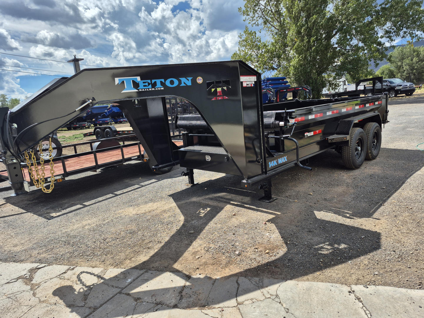 New 2026 Teton Tandem Axle Gooseneck Dump/14,000 GVWR/83"X14'