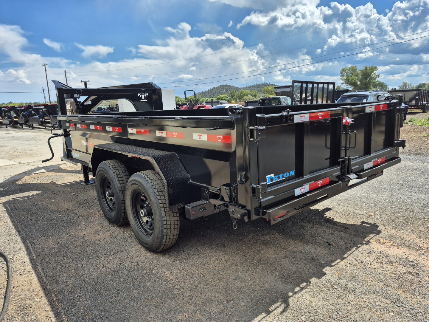 New 2026 Teton Tandem Axle Gooseneck Dump/14,000 GVWR/83"X14'