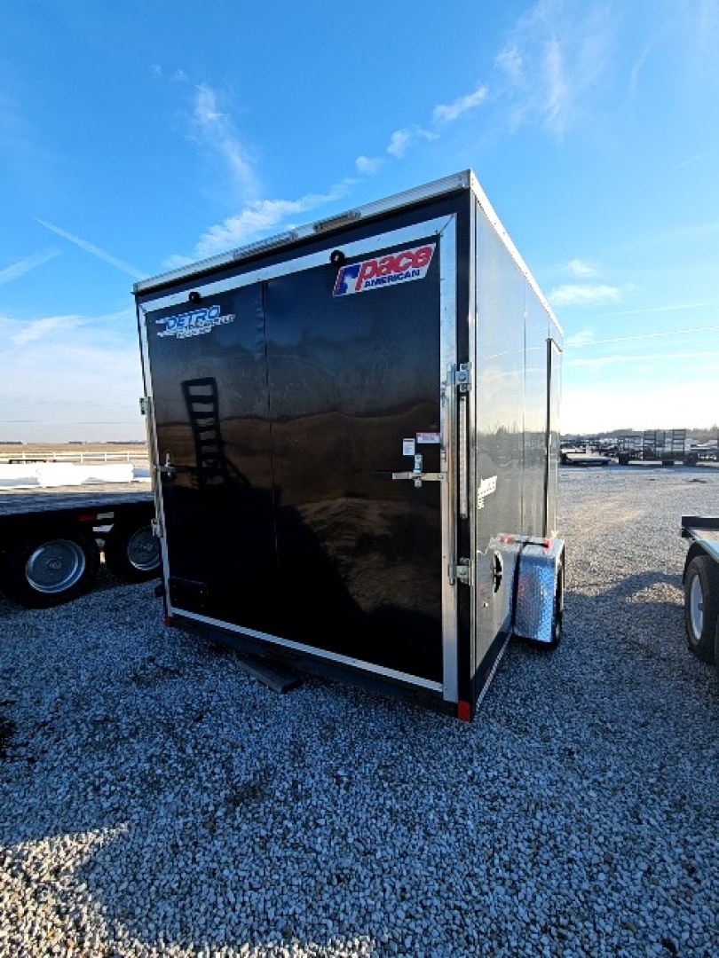 Used 2022 Pace American 7 x 12 3.5K Ramp Door Cargo / Enclosed Trailer w/ Brakes