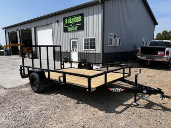 New 2026 H&H Trailers 82X12 SA DOVETAIL/REAR RAMP GATE Utility Trailer