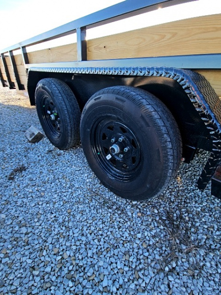 New 2026 Sure-Trac 7 x 18 7K Tube Top Three Board Utility Trailer