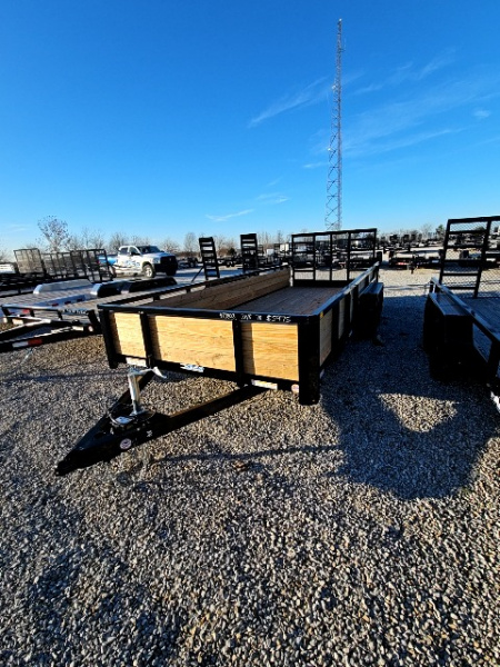 New 2026 Sure-Trac 7 x 18 7K Tube Top Three Board Utility Trailer