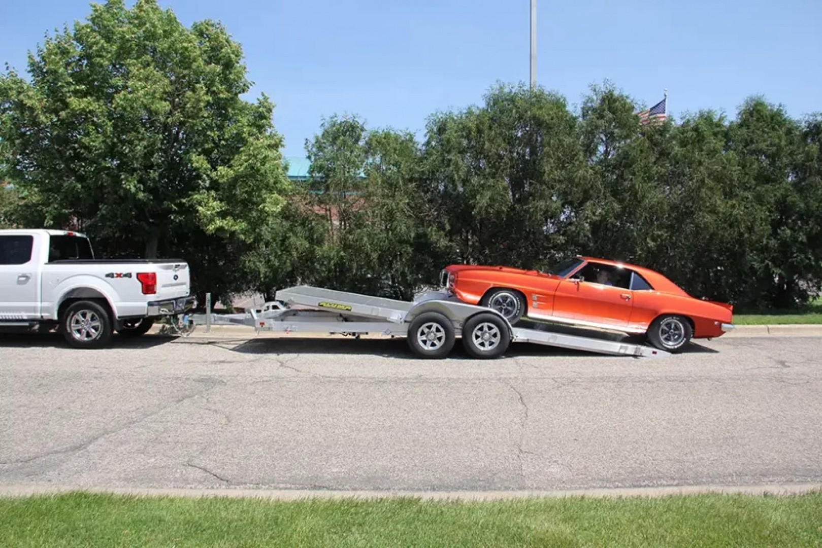 New 2026 Aluma 8218TILT-TA-EL-RTD Car Hauler / ALL ALUMINUM / 81" WIDE X 18.25' LONG