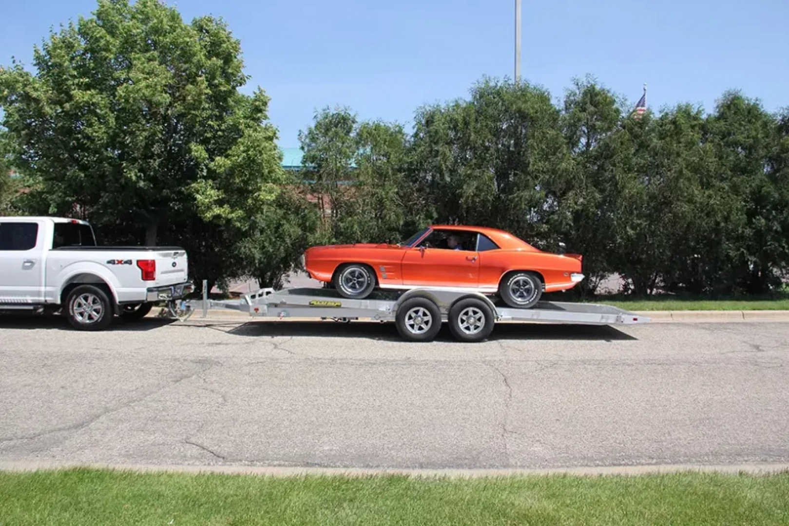 New 2026 Aluma 8218TILT-TA-EL-RTD Car Hauler / ALL ALUMINUM / 81" WIDE X 18.25' LONG