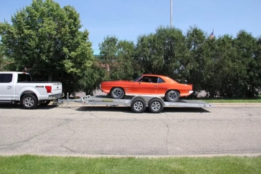 New 2026 Aluma 8218TILT-TA-EL-RTD Car Hauler / ALL ALUMINUM / 81" WIDE X 18.25' LONG