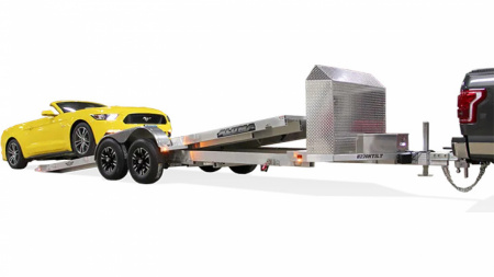 New 2026 Aluma 8218H-ANV-TILT-TA-EL-RTD Car Hauler / ALL ALUMINUM / 5200# AXLES / 81" WIDE X 18.25' LONG
