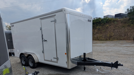 New 2026 Car Mate 7x16 HD Custom Cargo Trailer w/ Barn Doors (9990# GVW)