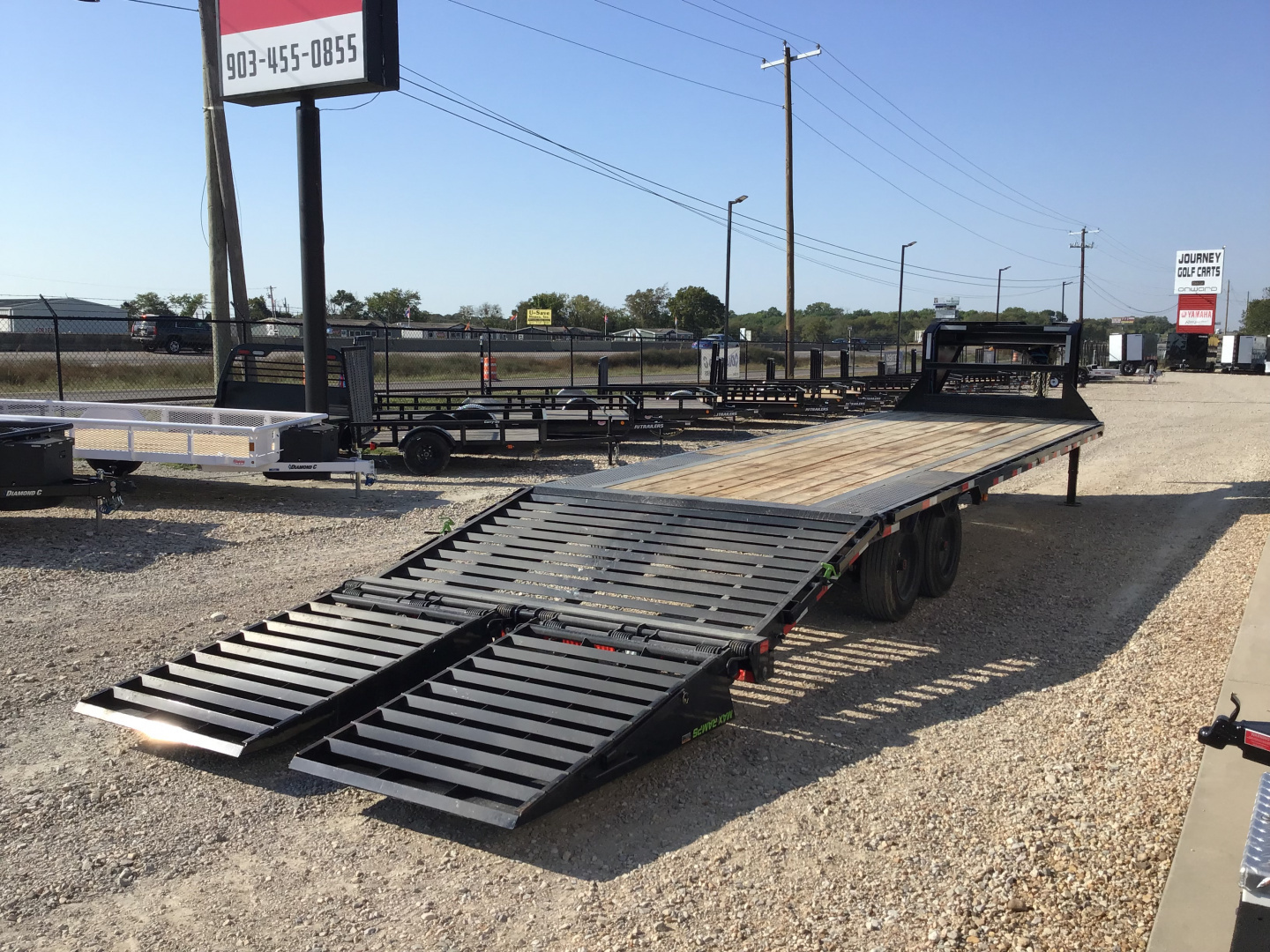 Used 2025 Load Trail 102"x30' GN Flatbed w/ Monster Ramps