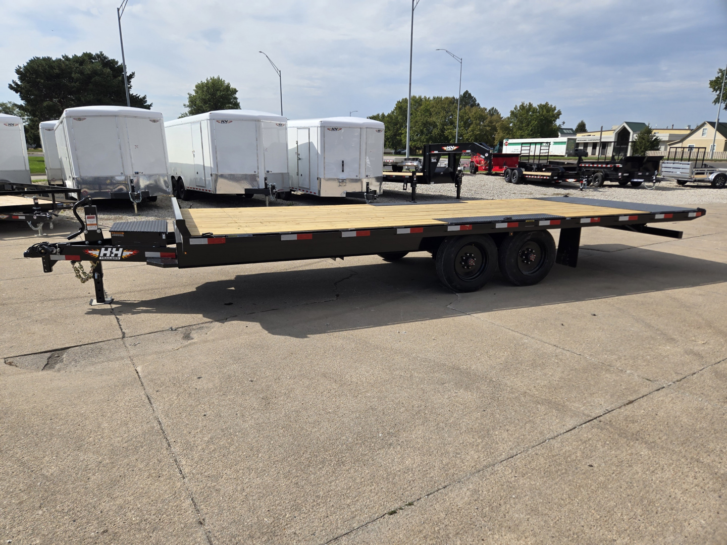 New 2026 H&H Trailers 102x22 Power Tilt Deckover 17.6K Equipment Trailer