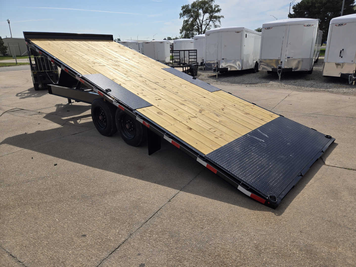 New 2026 H&H Trailers 102x22 Power Tilt Deckover 17.6K Equipment Trailer