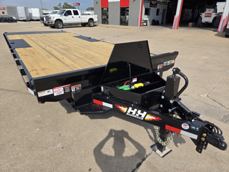 New 2026 H&H Trailers 102x22 Power Tilt Deckover 17.6K Equipment Trailer