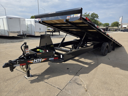 New 2026 H&H Trailers 102x22 Power Tilt Deckover 17.6K Equipment Trailer