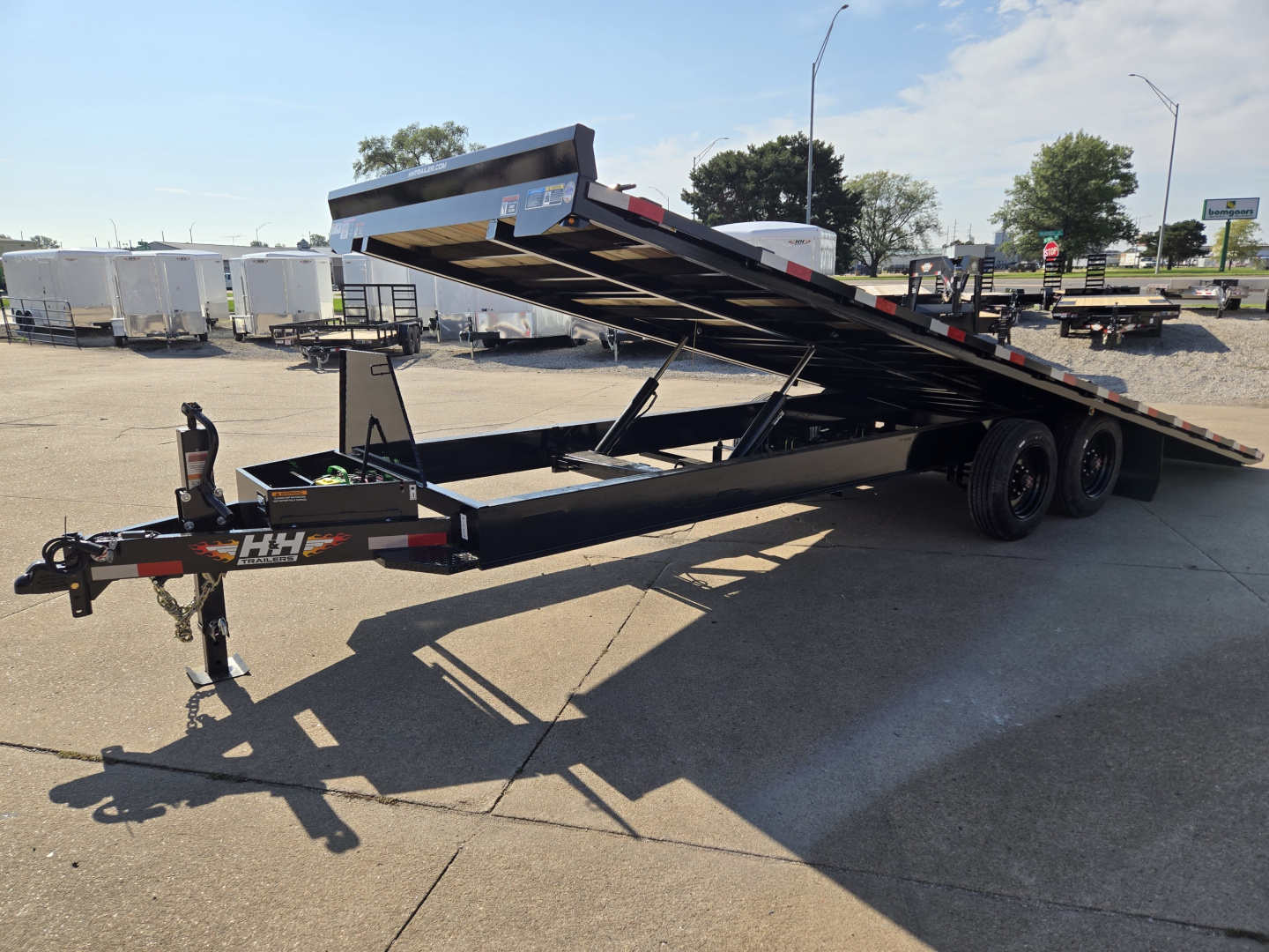 New 2026 H&H Trailers 102x24 Power Tilt Deckover 17.6K Equipment Trailer
