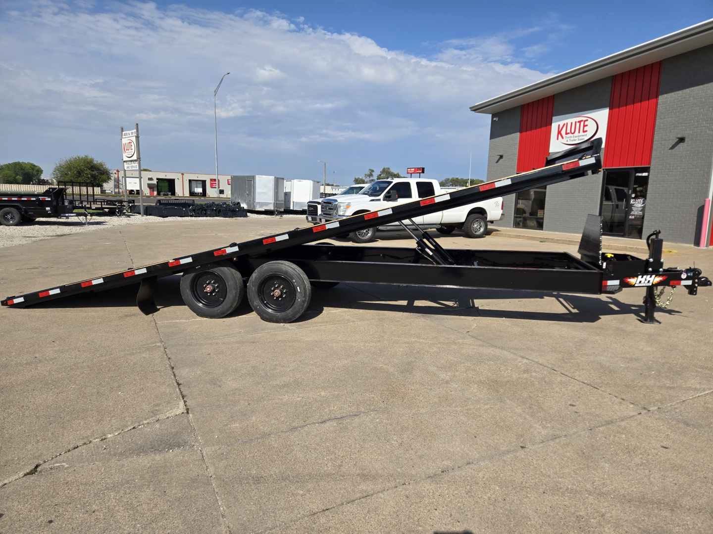 New 2026 H&H Trailers 102x24 Power Tilt Deckover 17.6K Equipment Trailer