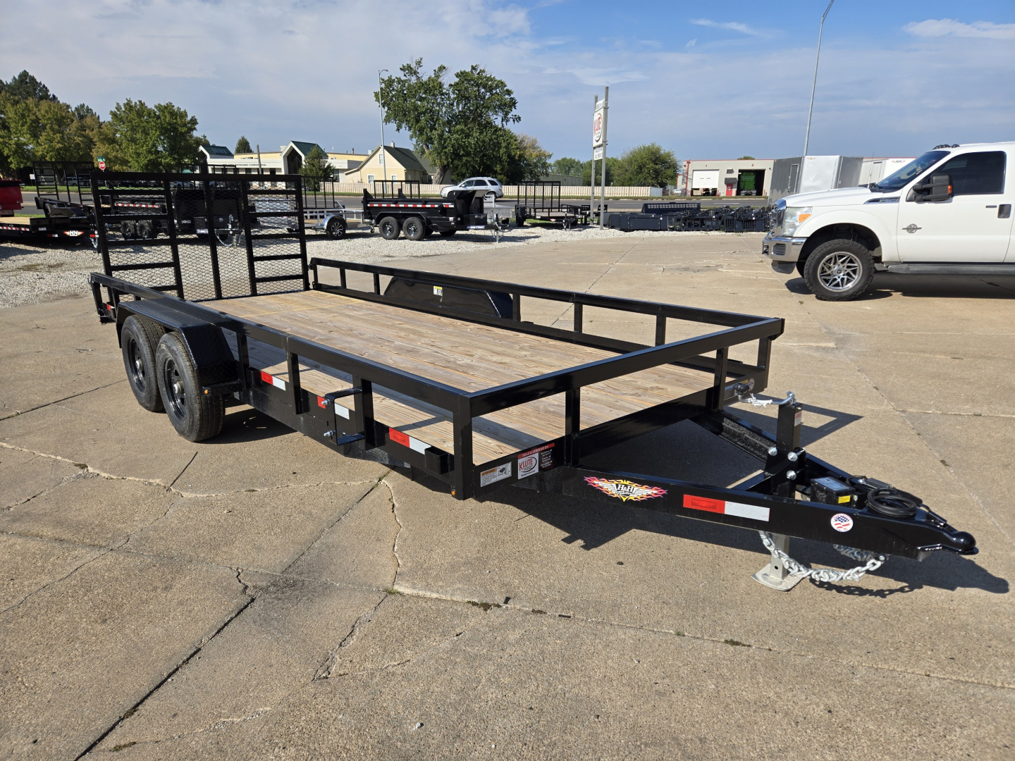 New 2026 H&H Trailers 82x18 Heavy Duty Rail Side Landscape 10K Utility Trailer