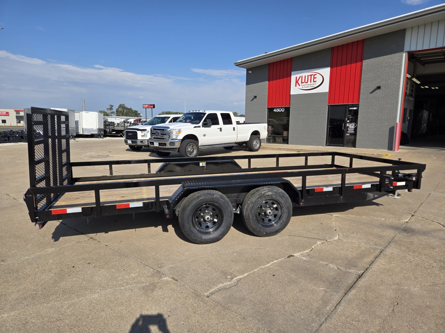 New 2026 H&H Trailers 82x18 Heavy Duty Rail Side Landscape 10K Utility Trailer