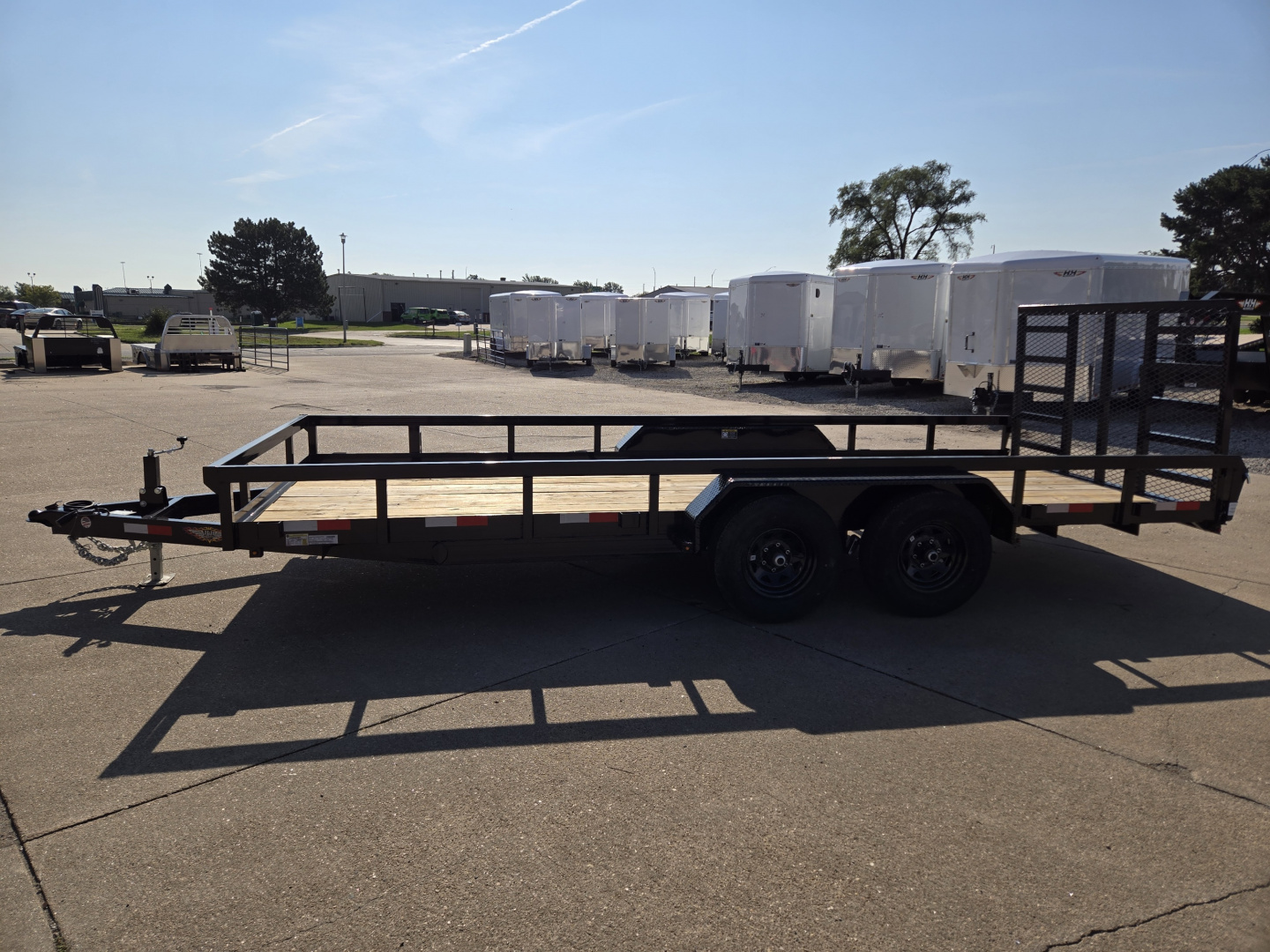 New 2026 H&H Trailers 82x18 Heavy Duty Rail Side Landscape 10K Utility Trailer
