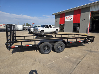 New 2026 H&H Trailers 82x18 Heavy Duty Rail Side Landscape 10K Utility Trailer