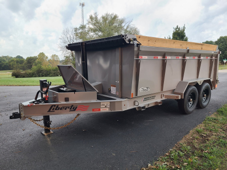 New Liberty 83 X 14 TELESCOPIC DUMP, 7K Axles, 3'tall sides, TARP, RAMPS