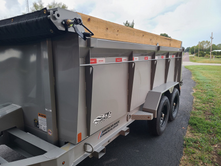 New Liberty 83 X 14 TELESCOPIC DUMP, 7K Axles, 3'tall sides, TARP, RAMPS