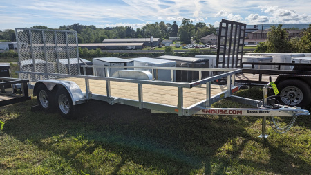 New 2026 Load Rite 7x18 Tandem ALL GALVANIZED Utility w/ Spring Assist Gate