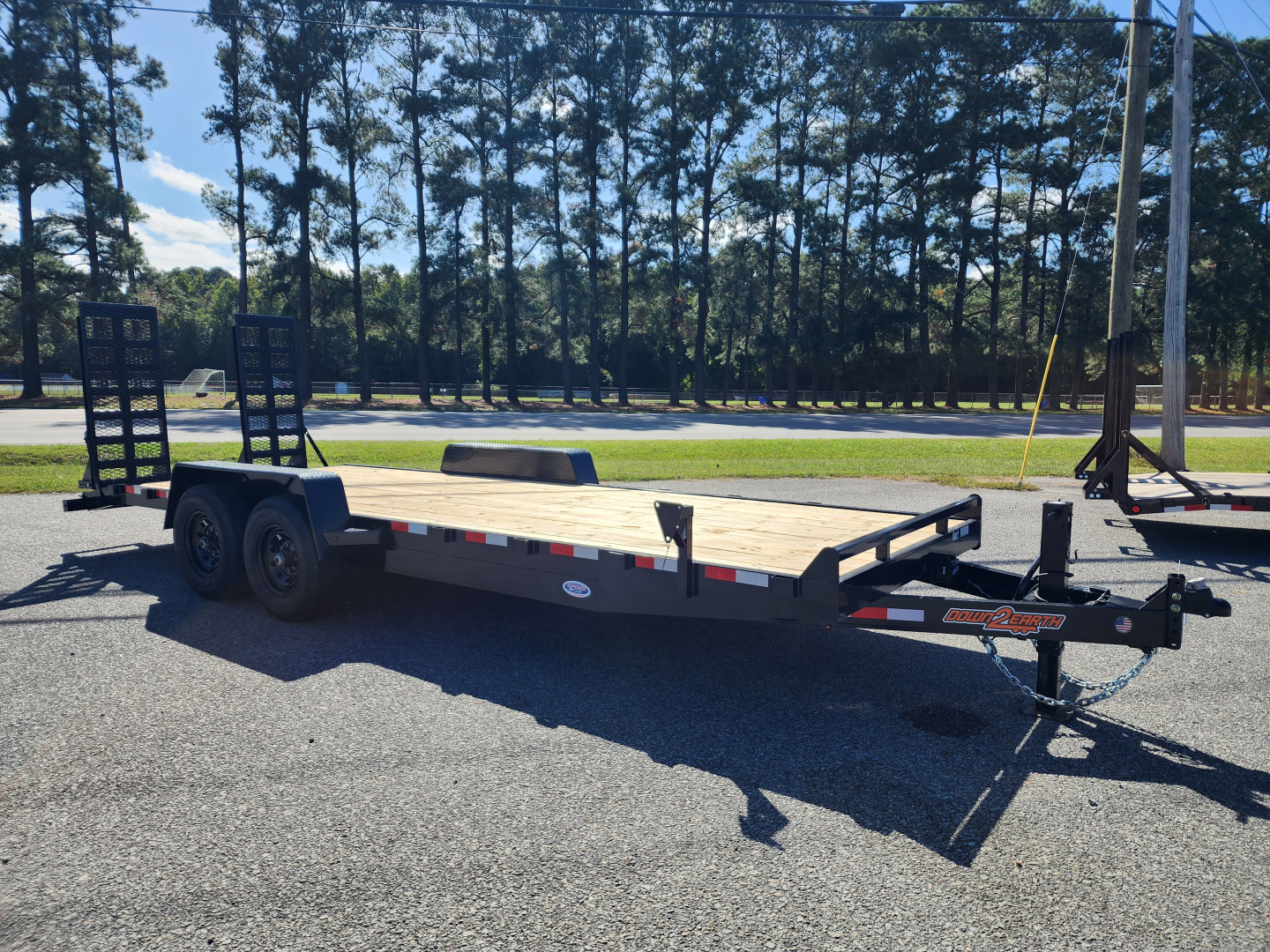 New 2026 Down 2 Earth Trailers 22ft 14K w/ Fold Up Ramps Equipment Trailer