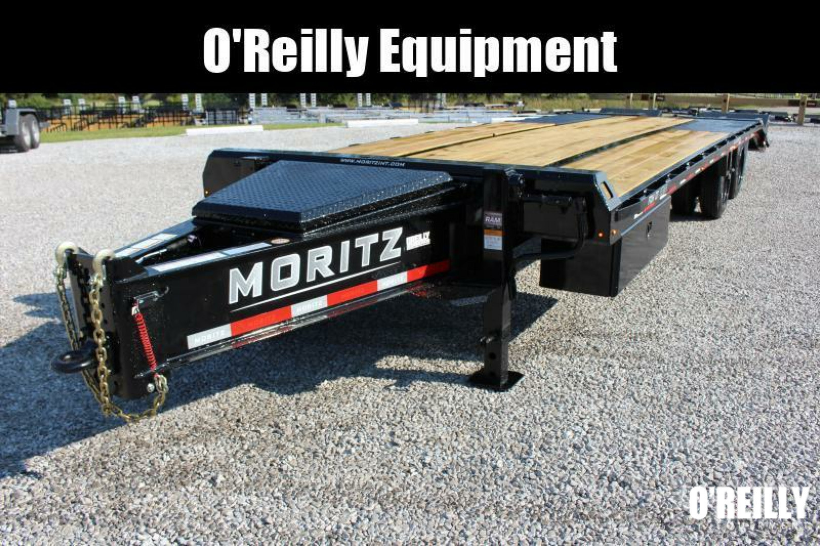 New 2025 Moritz FDPH DT 22' + 5' - Pintle Ring Deckover Equipment Trailer - 25900# GVW