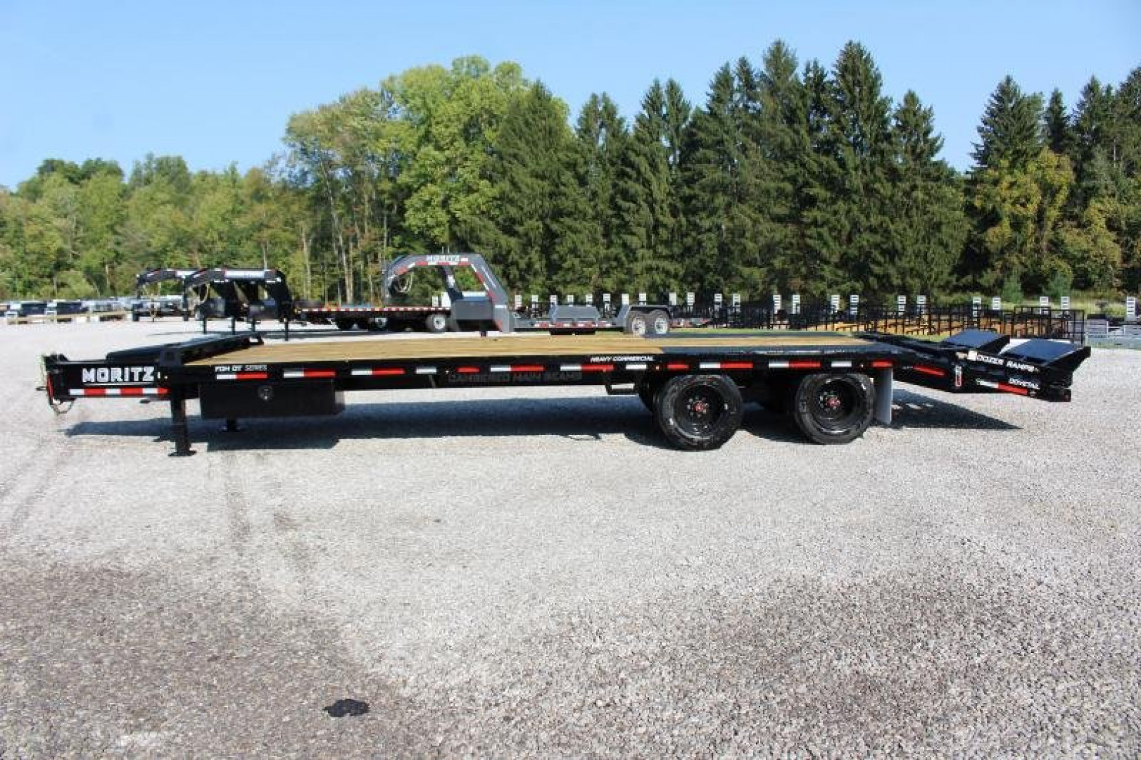 New 2025 Moritz FDPH DT 22' + 5' - Pintle Ring Deckover Equipment Trailer - 25900# GVW