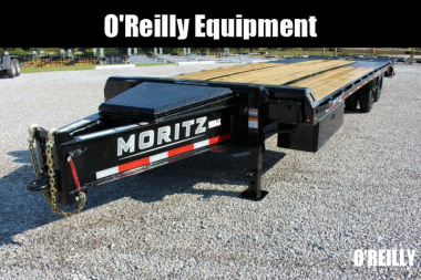 New 2025 Moritz FDPH DT 22' + 5' - Pintle Ring Deckover Equipment Trailer - 25900# GVW