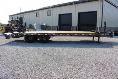 New 2025 Moritz FDPH DT 22' + 5' - Pintle Ring Deckover Equipment Trailer - 25900# GVW