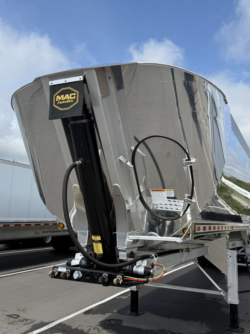 New MAC 40'x 96"Aluminum Half Round Dump Trailer: 60" Sides