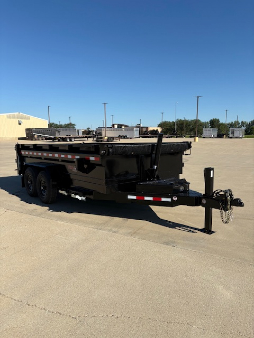 New 2026 Midsota 14ft Telescopic lift Bumper Pull Dump Trailer, 15,400 GVWR