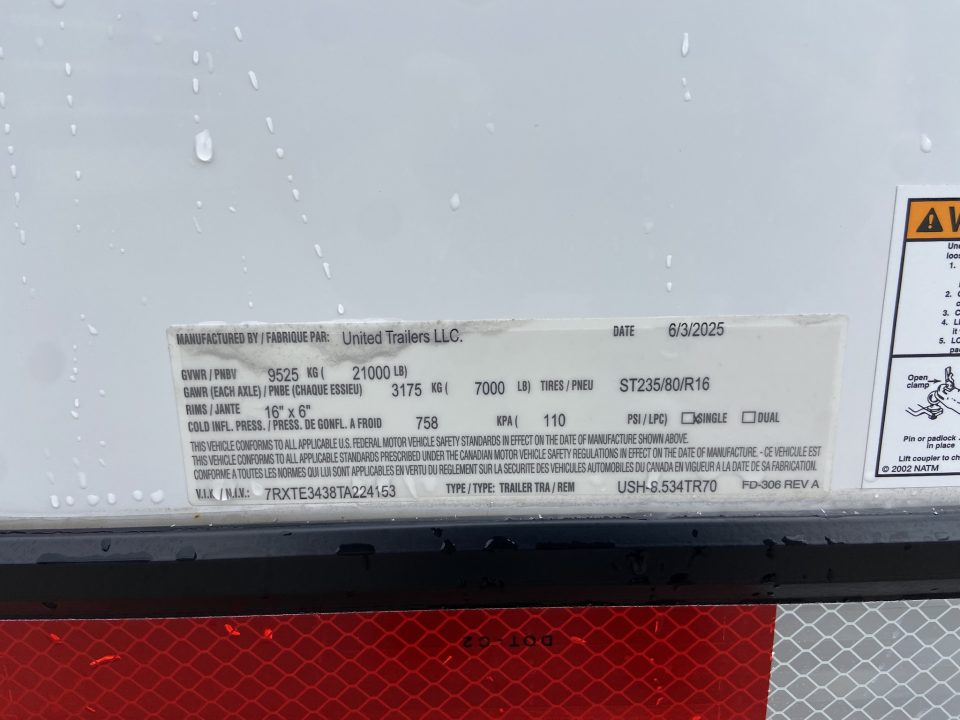 New 2026 United Super Hauler 34' race Trailer