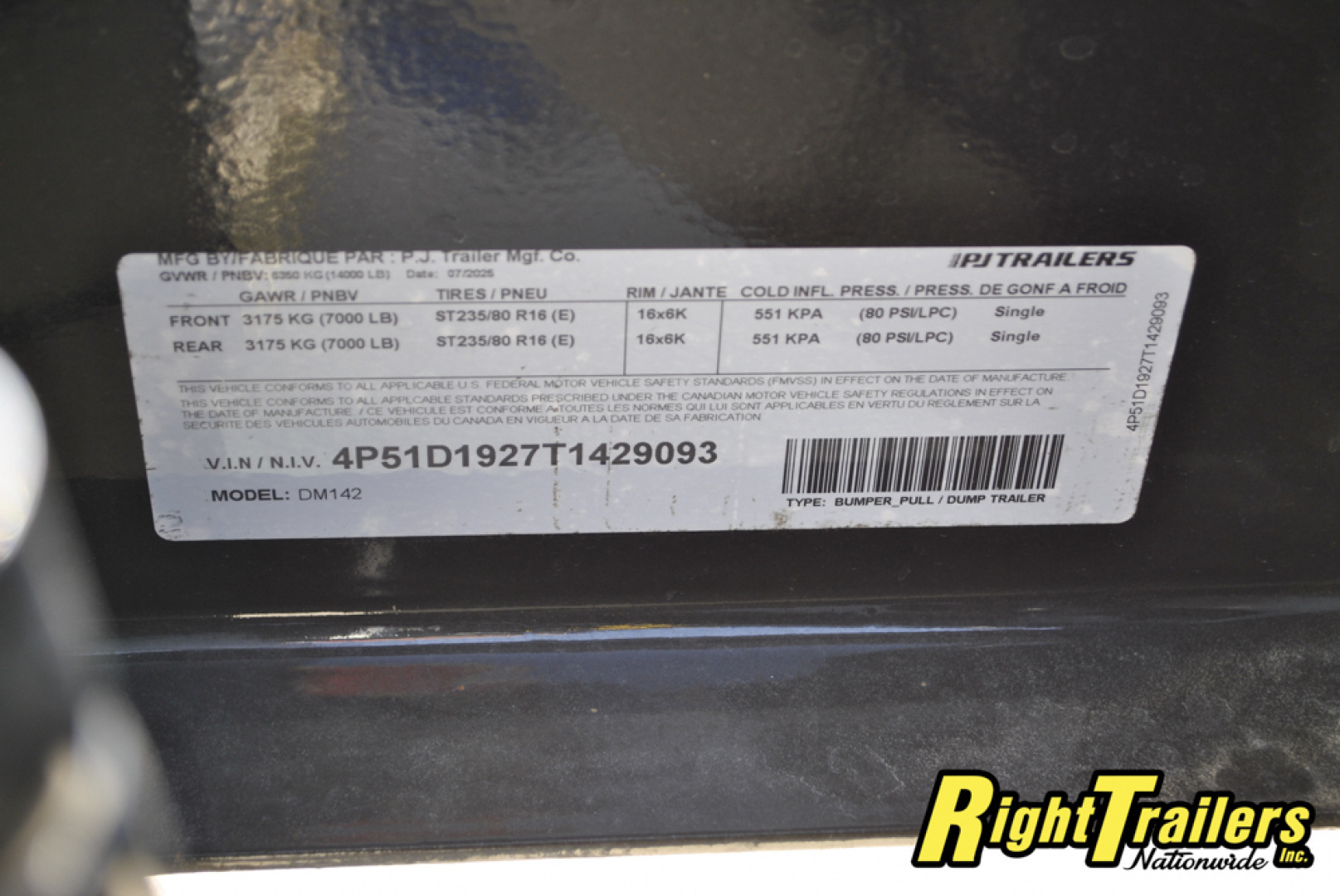 New 2026 7X14 PJ DUMP TRAILER
