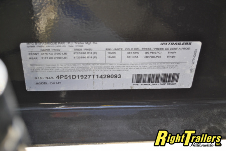 New 2026 7X14 PJ DUMP TRAILER