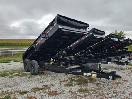 New 2026 Punch 83" x 14' 14K Scissor Dump Trailer